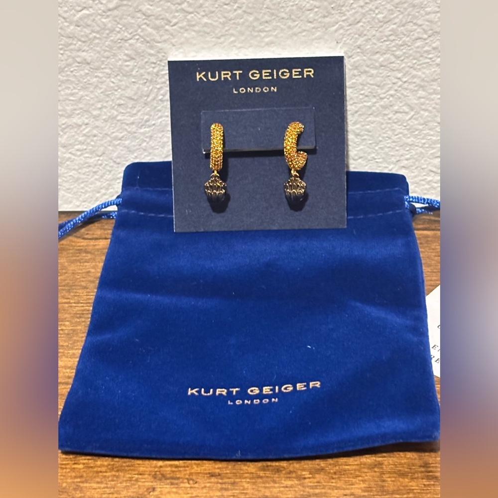 Kurt Geiger Gold and Black Earrings